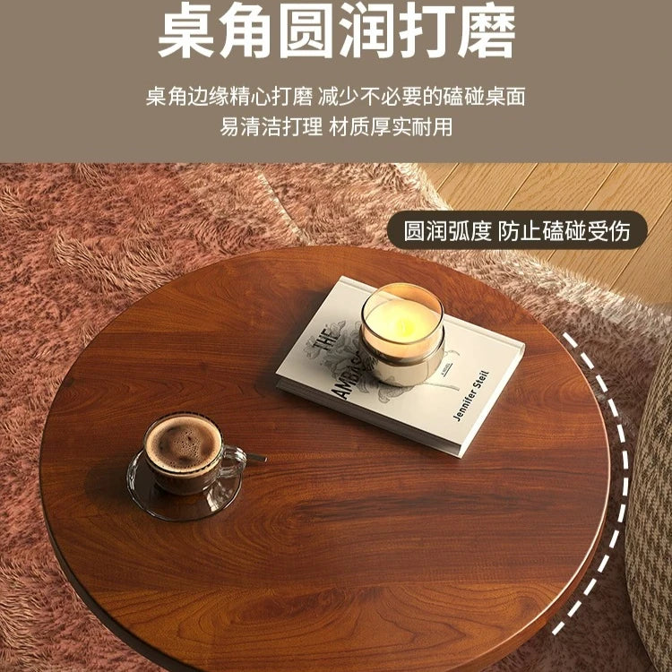 The Ronde – Round Metal Bedside Table with Storage Shelf