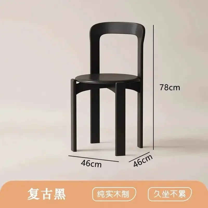 The Nordic Rey – Solid Beech Wood Stackable Dining Chair