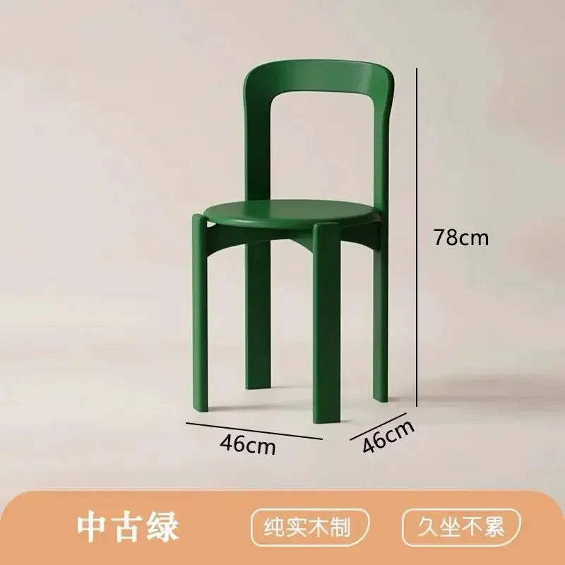 The Nordic Rey – Solid Beech Wood Stackable Dining Chair