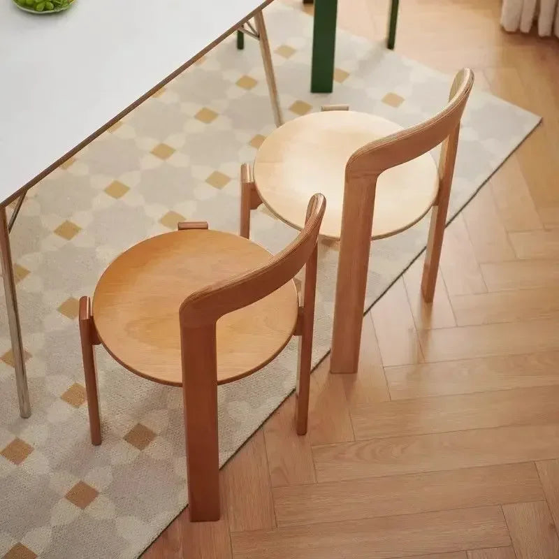 The Nordic Rey – Solid Beech Wood Stackable Dining Chair