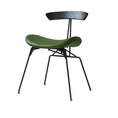 The Atelier – Upholstered Wrought Iron Dining Chair with Armrests
